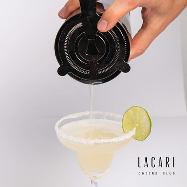 Boston Shaker | Stainless Steel Tin Tin Shaker | Lacari ORIGINAL Cocktail Shaker | Boston Cocktail Shaker | Color: Black | Stainless Steel Cocktail Shaker | Cheers Club