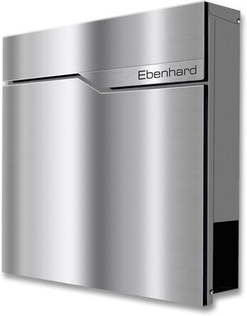 Поштова скринька Metzler® антрацит з газетницею та іменним шильдиком RAL 7016, вулична, з нержавіючої сталі, стійка до корозії та погодних умов, 37x37x10.5 см