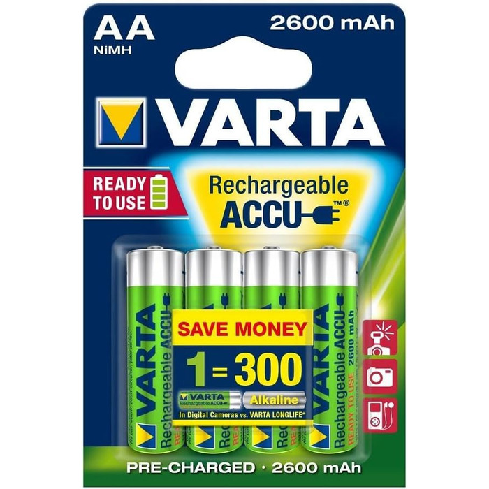 Зарядний пристрій Technoline BC 700 Set для акумуляторів V56706 чорного кольору (BC 700 Set з акумулятором V5716 (2600mAh))