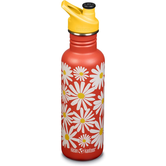 Klean Kanteen Classic Water Bottle, Daisies, 800 ml