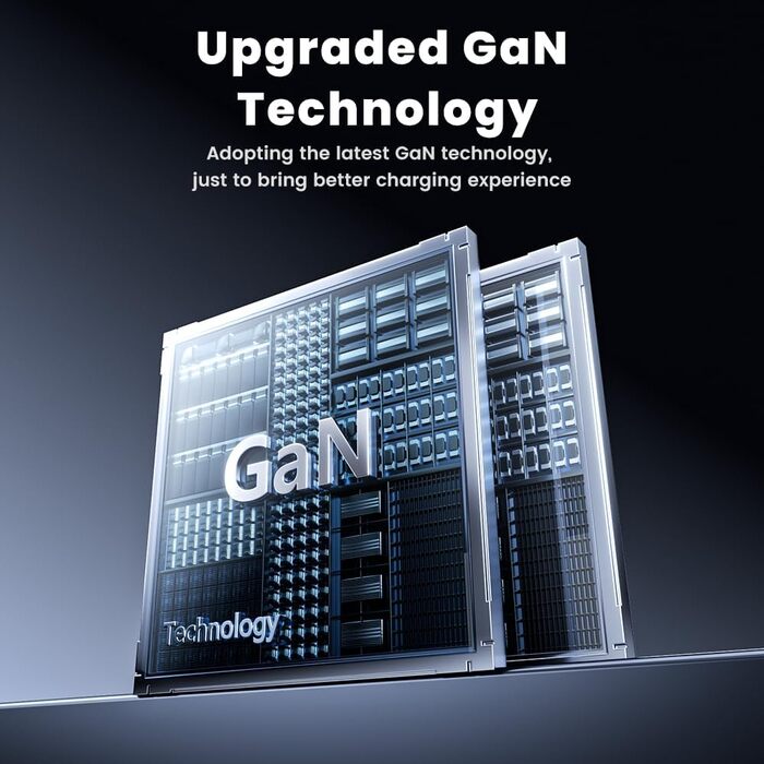 Зарядний пристрій USB-C toocki GaN 67W з LED дисплеєм та вбудованим кабелем 30W для MacBook, iPhone 17 Pro Max, Samsung Galaxy S24 Ultra/S23, Nintendo Switch, ноутбуків та смартфонів