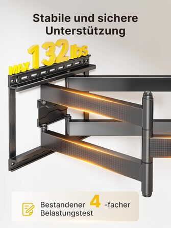Кріплення для телевізора monTEK 1080mm для 43-90 дюймів (Flat/Curved), до 60 кг, поворотне та нахильне, VESA 800x400 mm