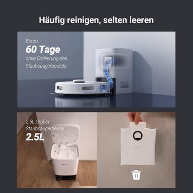 EZVIZ RE4C Plus: Робот-пилосос 3-в-1 з автоматичним очищенням, WiFi, LiDAR, 4000 Pa, керування через APP/Alexa/Google