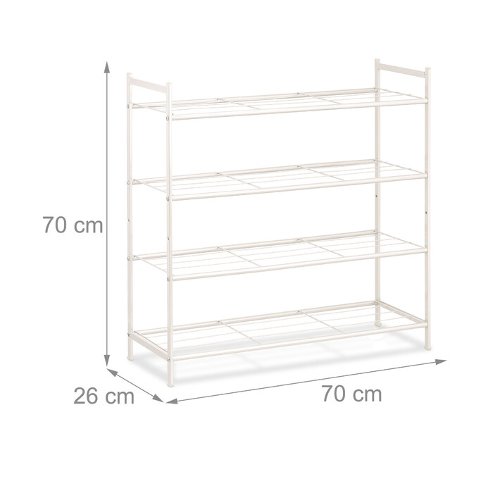 Relaxdays Stackable Shoe Rack, 4 Tiers