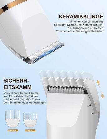 Електричний жіночий тример 3-в-1 для тіла: ноги, руки, зона бікіні. USB, водонепроникний, білий