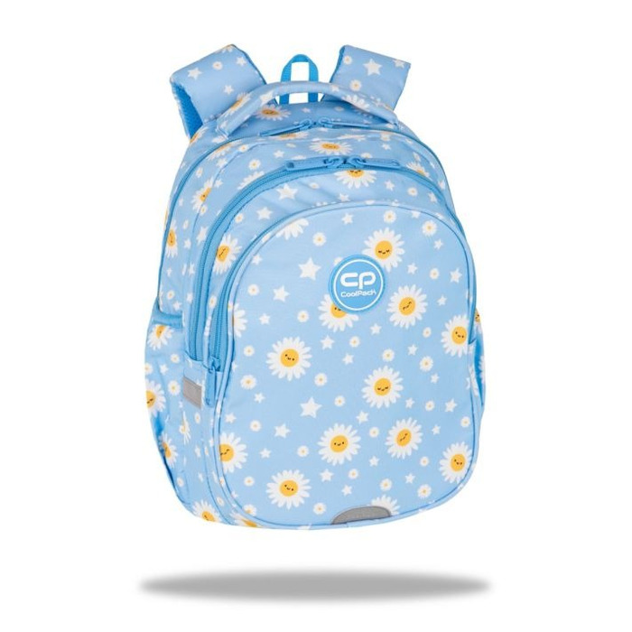 Шкільний багатокамерний рюкзак CoolPack (білий, синій, жовтий), 21 л