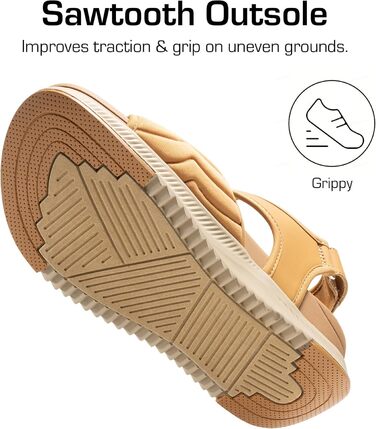 Сандалі жіночі Dream Pairs Trekkingsandalen - спортивні, дихаючі, для піших прогулянок, розмір 41.5 EU, коричневі