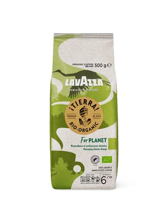Кава в зернах Lavazza Tierra Bio Arabica, органічна, для еспресомашин, м'який фруктовий смак, інтенсивність 6/10, 1 кг