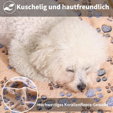 М'яка ковдра для собак та котів Demigeat, 3 шт. - тепла, миється, для літа та весни, велика лапка