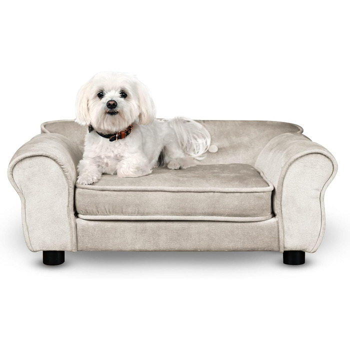 Диван для домашніх тварин MG Design темно-зелений: міцний дерев'яний каркас, м'яке оздоблення, легкий у догляді. Підходить для собак та котів, готовий до використання. Розмір W12 (Ширина – W01)