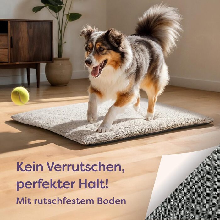 Самогріюча підстилка для собак, 90x60 см, знімний водонепроникний чохол, м'яка та тепла, з антиковзаючою основою (колір: коричневий)