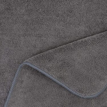 Рушники для перукарів Polyte - мікрофібра, швидковисихаючі, безворсові, темно-сірі, 50x101 см, 2 шт.