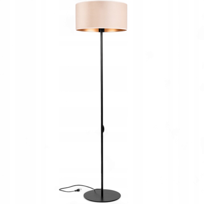 Підлоговий торшер Tornado, велюр, бежево-золотий, 152 см, E27