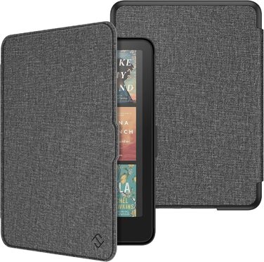 Чохол Fintie для Kindle Paperwhite (12-го покоління) 2024/2025, захисний кейс з авто-ввімкненням/вимкненням, чорний (темно-сірий), сумісний з Kindle Colorsoft/Paperwhite Signature Edition