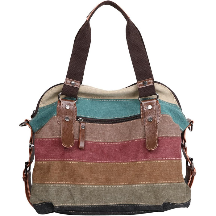 Жіноча сумка-шопер Eshow з канвасу велика для роботи, школи, покупок з ручками