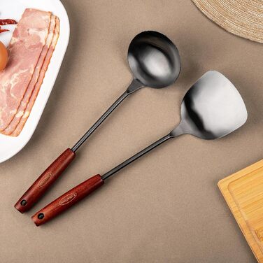 Набір кухонних лопаток та ложок Kellet (4 шт.) з нержавіючої сталі 304, 36-38 см