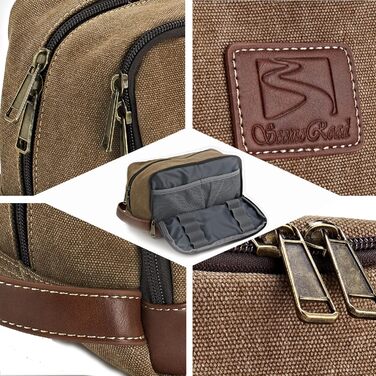 Чоловіча та жіноча дорожня косметичка/рюкзак з канвасу, велика, блакитна (28x16x14 см)