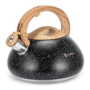 Електричний чайник EliteHoff 3L з нержавіючої сталі з автоматичним свистком, сірий, для всіх типів плит (E-5110)