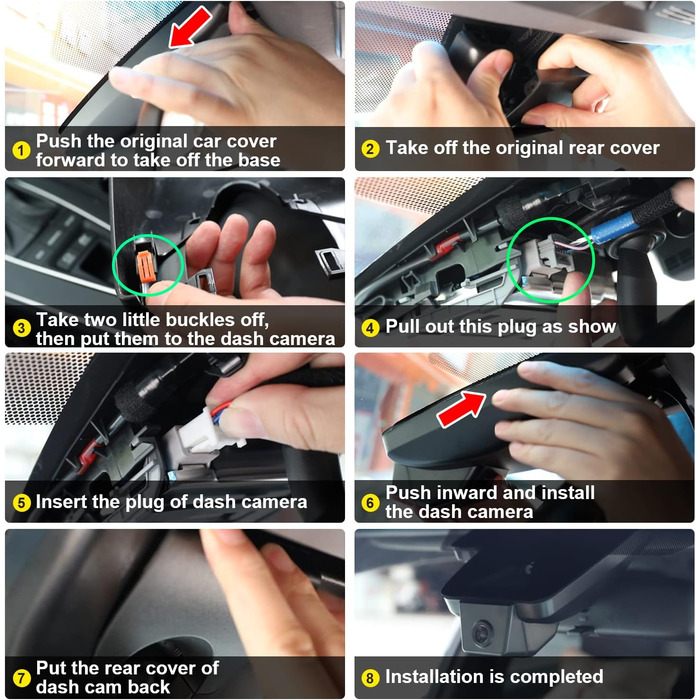 Автомобільний відеореєстратор Fitcamx 4K для Toyota RAV4 2022-2025 (Gen5), OEM стиль, 2160P, WiFi, G-сенсор, Plug&Play, 64GB карта пам'яті, фронтальна камера