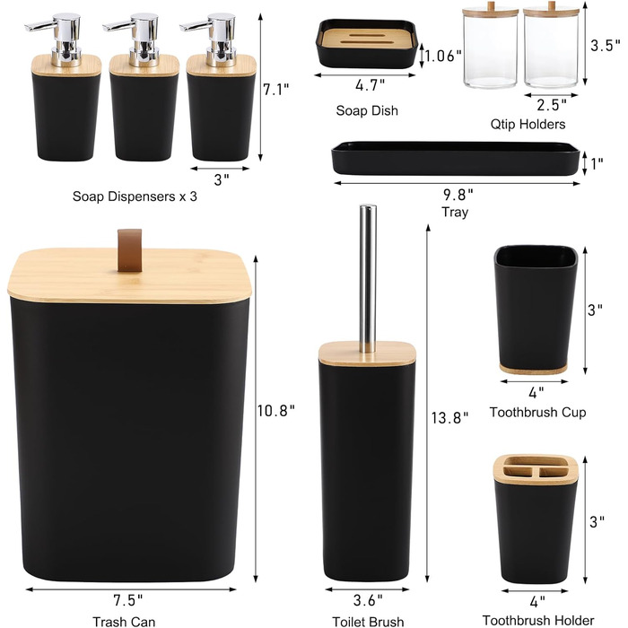 Набір для ванної кімнати XLHOMO: 27 предметів, фіолетовий колір, душовий завіс, килимки, аксесуари, бамбуковий набір для ванної