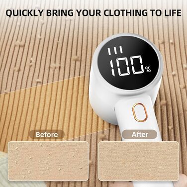 Електричний видалення ворсу для одягу з 6 лезами та 3 швидкостями, LED-дисплей, Elfenbein