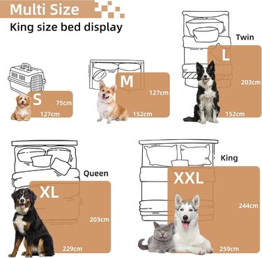 Водонепроникний плед для собак та котів, миючий, для подорожей, захисний, м'який, 125 x 75 см (259 x 244 см), сірий (без Sherpa)