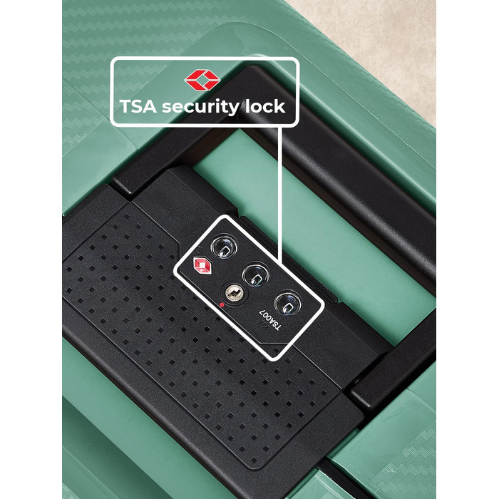 Набір валіз REDOLZ Hartschalen 3-в-1 з поліпропілену | 3-точкова застібка, TSA-замок, 4 колеса | для жінок та чоловіків (Essentials 15) (Морська хвиля, валіза M (65 см))