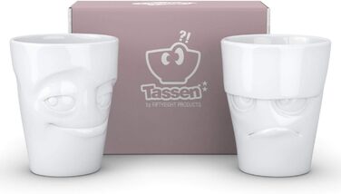 Fiftyeight TV Mug Set, 2-Piece Set, Mischievous/Grumpy, Porcelain, White, 350 ml, T012701