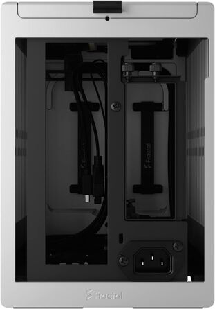 Корпус для ігрового ПК Fractal Design Terra Wood Walnut - mITX, PCIe 4.0, USB Type-C, анодований алюміній (срібло)