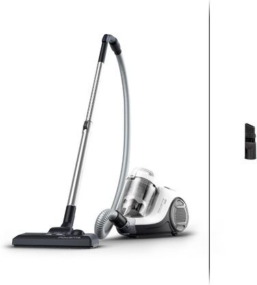 Rowenta Swift Power Cyclonic | RO2917 | Bagless Vacuum Cleaner | 900 W | 77 Decibels | 1.2 Liter | White 1.2l Dust Box