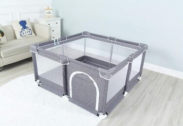 Манеж Star Ibaby Oxford XL для немовлят, ультралегкий, сірий