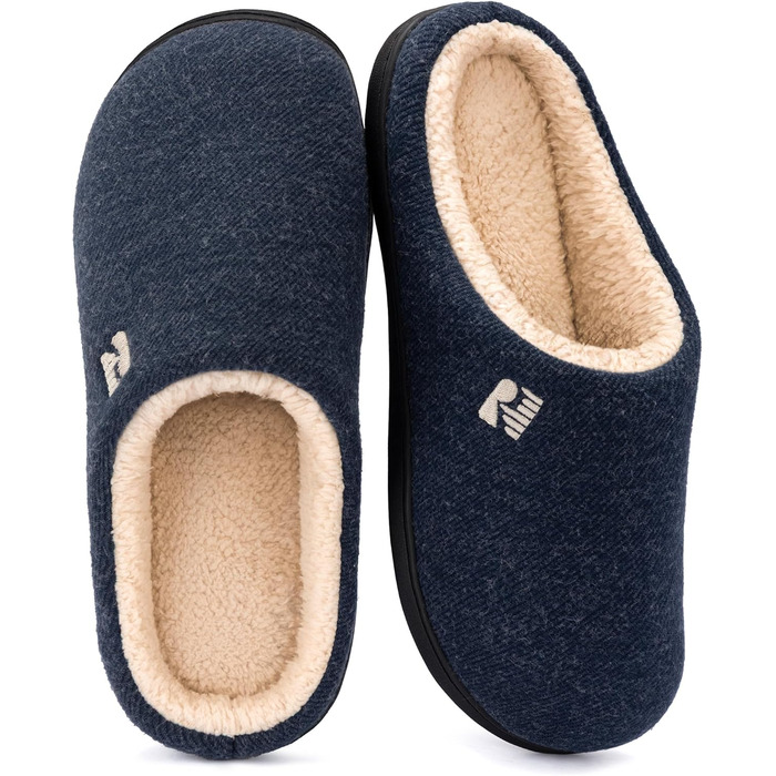 Чоловічі домашні тапочки RockDove з підкладкою Sherpa та піною Memory Foam, 44/45 EU, темно-синій