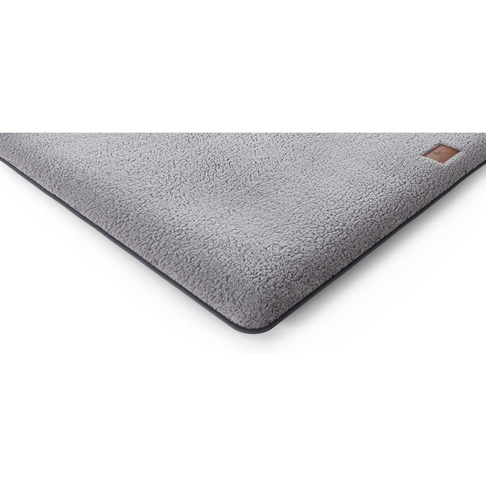 М'яка лежанка для собак Knuffelwuff Calliope з плюшевого матеріалу 120x80см сірого кольору - подушка для собак великих, середніх та маленьких порід - для дому, авто, кемпінгу, трейлера.