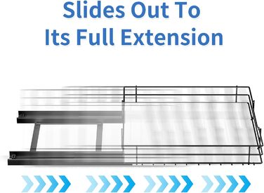 Висувна полиця для спецій у шафу, 2 яруси, регульована висота, чорний колір, органайзер для спецій, органайзер для кухні (32.2x27x6 см)