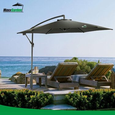 Підставка для парасолі MaxxGarden, заповнювана піском або водою, 4 секції, для балкона, до 60 кг, 50x50x7,5 см