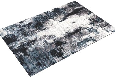 Surya Helsinki Living Room Rug – Abstract Design with Marble Look for Living Room, Dining Room, Bedroom – Large Marble Rug, Soft Short Pile Carpet 160x220cm in Blue, Charcoal, White, Navy Blue, Ice Blue, and Gray 160 x 220 cm (Rectangular)