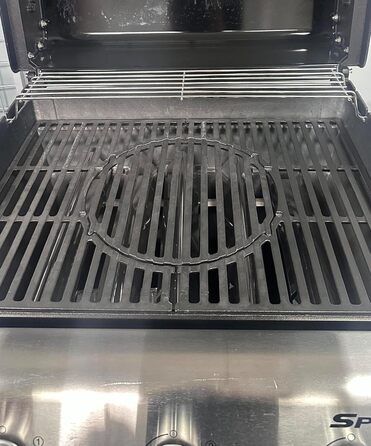 Гриль-плита для Weber Gourmet BBQ System Sear Rost, сумісна з Weber GS4 Spirit II 200/300, Genesis II E-310, II LX S-440, аксесуари GBS, чавун, 1 шт.