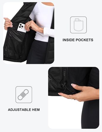 Легка жилетка MoFiz для жінок: безрукавна жилетка з пуху, ідеальна для активного відпочинку, туризму та подорожей. Чорний колір, розмір 3XL