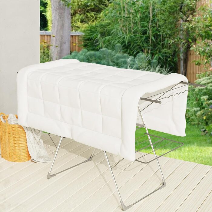 Сушарка для білизни Innotic: компактна, розкладна, зі 4 крилами, стабільна, для ванної, балкону, радіатора (сіра)