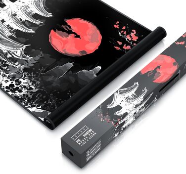 Килимок для миші Titanwolf XXXL 1200x600mm з мотивом Японського живопису (чорний)