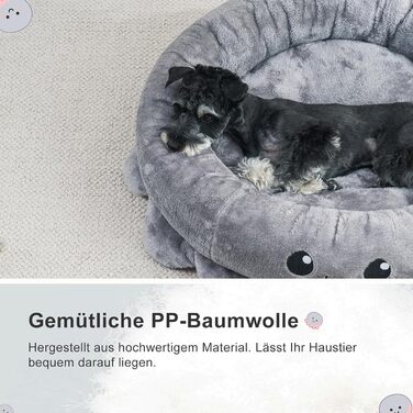 Кругле ліжко для собак та котів Jiupety Boho, рожеве/сіре, XL, знімний коврик, для великих собак