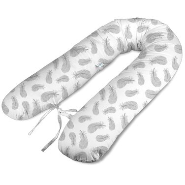 Подушка для вагітних Stillkissen XL 180 см, подушка для годування, подушка для сну на боці, ручної роботи, 100% сертифікована бавовна, безшумна ekmTRADE (19)