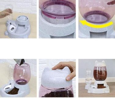 Автоматичний диспенсер для води та корму для котів та собак, 2.2L