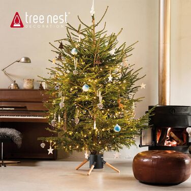 Підставка для ялинки Tree Nest - міцна та надійна, для ялин з діаметром стовбура до 15 см та висотою до 3,5 м. Білий колір, з резервуаром для води.