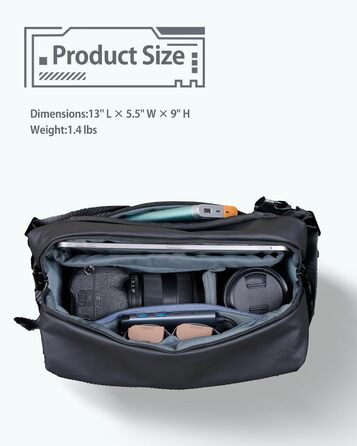 Чохол-сумка на плече для камери LLANO для DSLR/беззеркальних камер, зелений