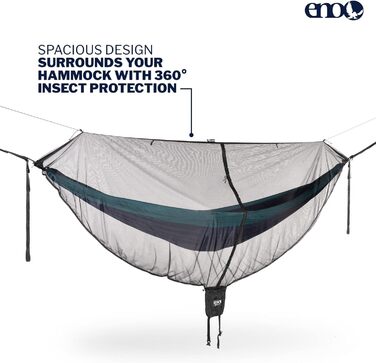 Москітна сітка ENO Guardian для гамака 70D Ripstop Nylon - чорна