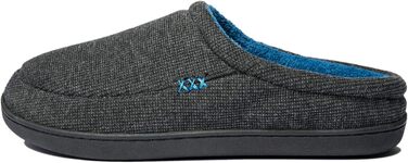 Тапочки халатні NewDenBer для дому, чоловічі/жіночі, з піною пам'яті, теплі, зручні, зимові, з антиковзкою гумовою підошвою, 37/38 EU, темно-сірий та синій
