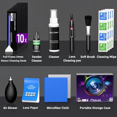 Набір для чищення камери: дзеркальна, Canon, Sony, Nikon, Pentax. Очищення об'єктива та сенсора