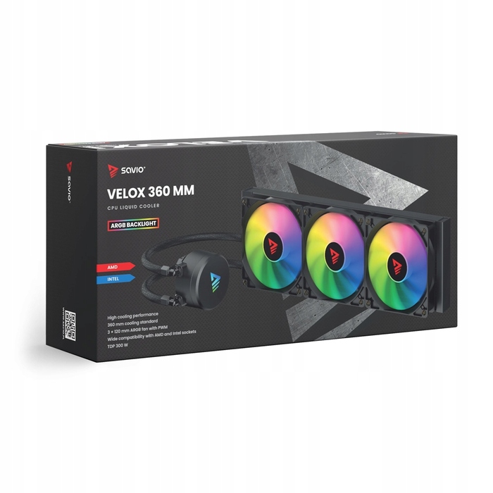 Система рідкого охолодження CPU Savio VELOX 360mm ARGB