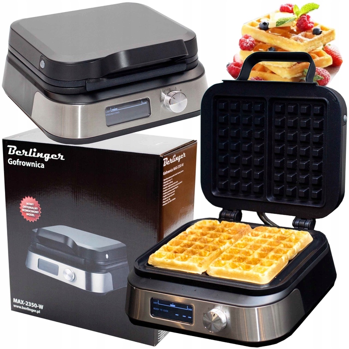 Вафельниця Berlinger Gourmet MAX-2350-W, 2350 Вт, чорна